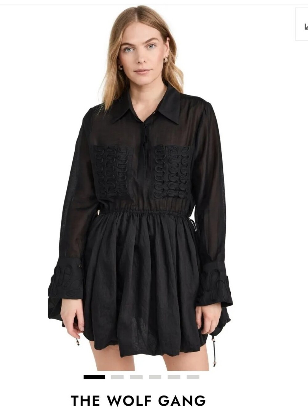 THE WOLF GANG mera bubble shirt dress